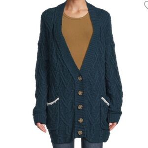 Free People Montana Cable Knit Cardigan